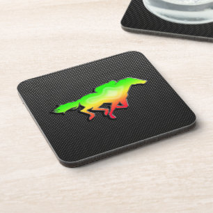 Porta-copo Corrida de cavalos lustrosa