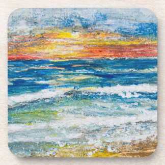 Porta-copo Cortadores de copos - Ondas do Mar Pôr-do-Sol