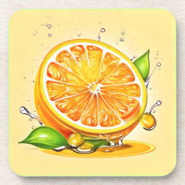 Porta-copo Corte de Fatia Laranja