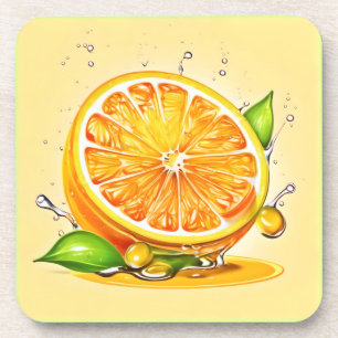 Porta-copo Corte de Fatia Laranja