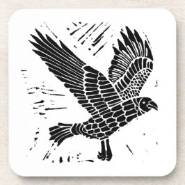 Porta-copo Corte de Raven Lino Voador Negro e Branco