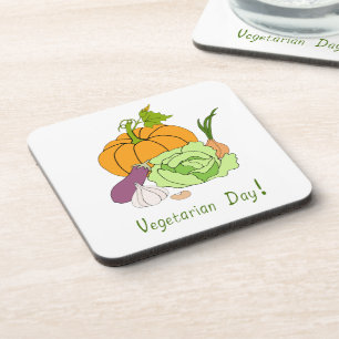 Porta-copo Corte Minimalista do Dia Mundial da Vegetariana