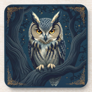 Porta-copo Coruja corada à noite