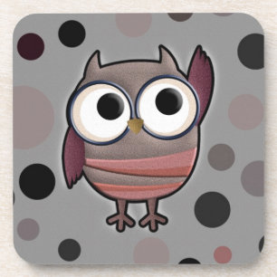 Porta-copo Coruja retro