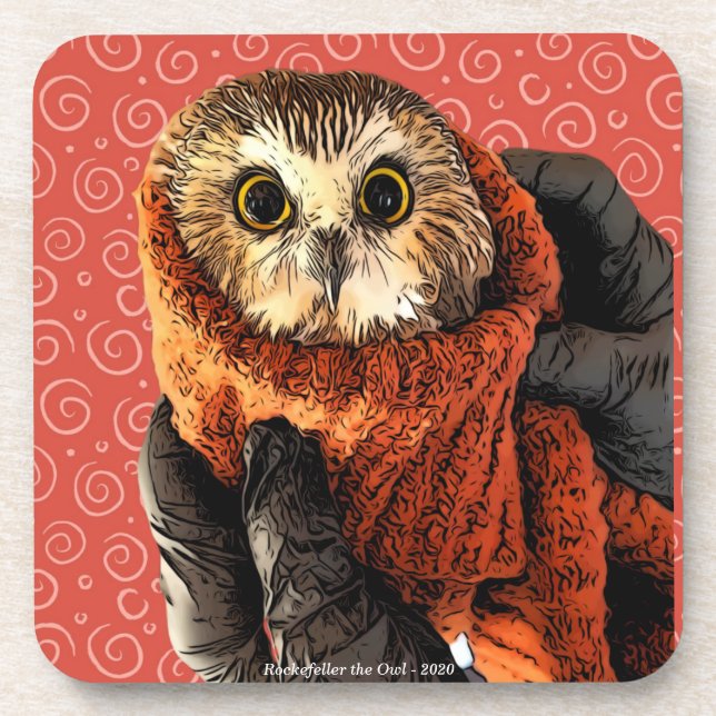 Porta-copo Coruja, Rockefeller, (Frente)
