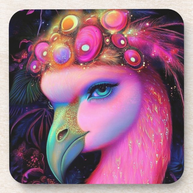 Porta-copo Cosmic Flamingo Queen (Frente)