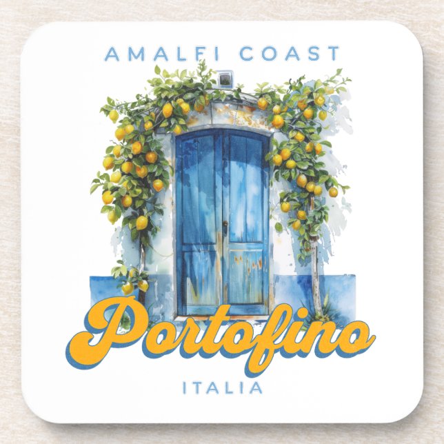 Porta-copo Costa Amalfi Portofino La Dolce Vita Italia Lemons (Frente)