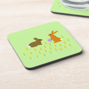 Porta-copo Costas de Páscoa e Daffodils Bebem Coaster