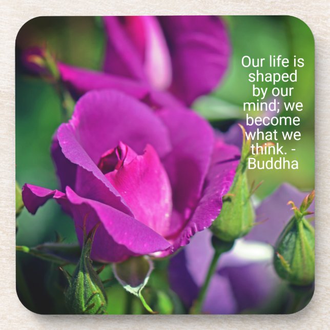 Porta-copo Cota Motivacional Rosa Roxo (Frente)