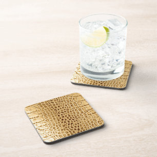 Porta-copo couro selvagem do jacaré do marrom do crocodilo do