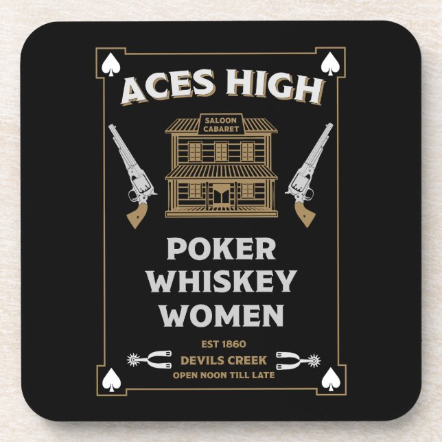 Porta-copo Cowboy American Frontier Saloon (Frente)