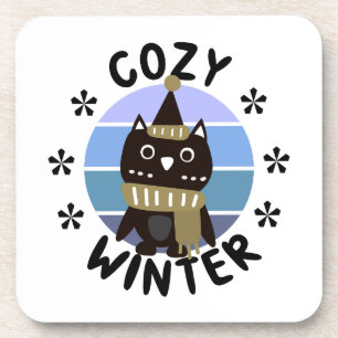Porta-copo Cozy Winter, Coruja Bonita