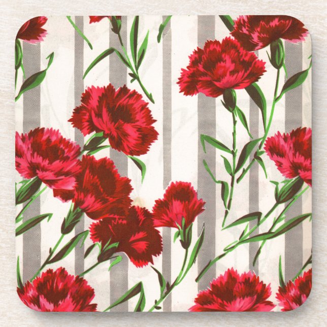 Porta-copo cravos vermelhos na natureza (Frente)