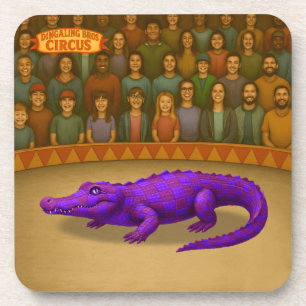 Porta-copo Crawford, crocodilo de circo pintado