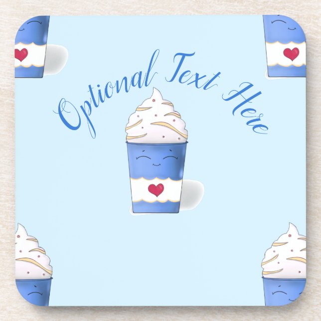 Porta-copo Creme Latte & Whipped (Azul) (Frente)