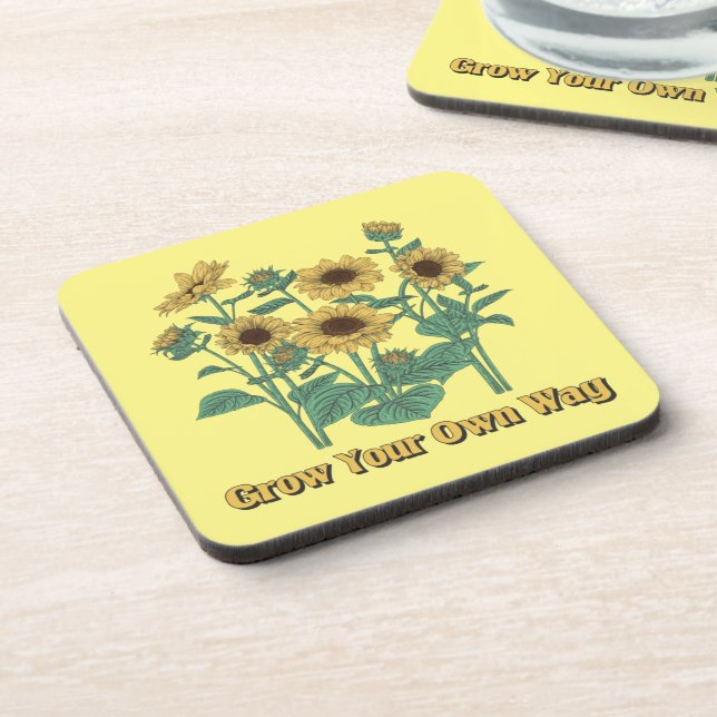 Porta-copo Cresça como os girassóis (Left Side)