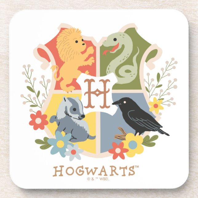 Porta-copo Crest HOGWARTS™ Magical Blooms (Frente)