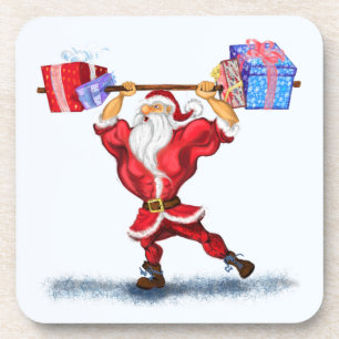 Porta-copo Criador de Porcos Papai Noel com presentes de Nata