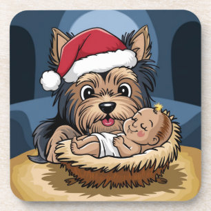 Porta-copo Criança de azevinho adorada por Yorkshire Terrier