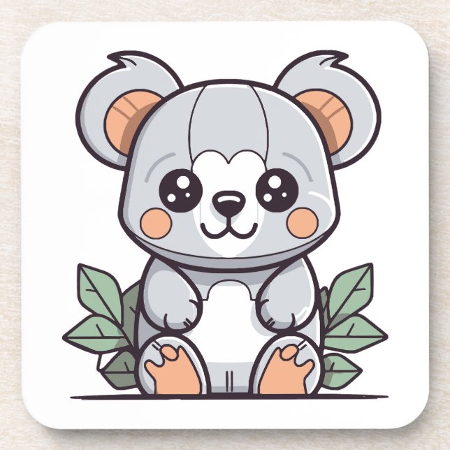 Porta-copo Criando Vetor de Koala Mágico Kawaii (Frente)
