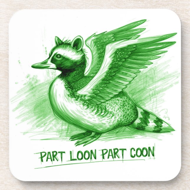 Porta-copo Criatura Híbrida Parte Loon Parte Coon (Frente)