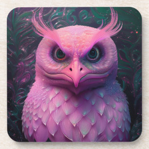 Porta-copo Criatura Híbrida Rosa Murloc/Coruja