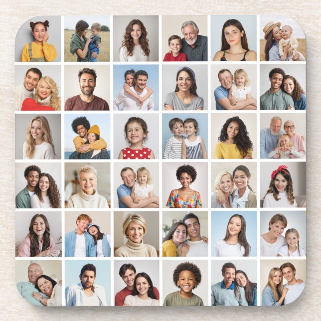 Porta-copo Crie Sua Própria Colagem De Fotos 36 (Frente)