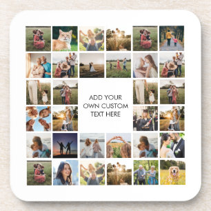 Porta-copo Crie sua própria colagem de fotos personalizada