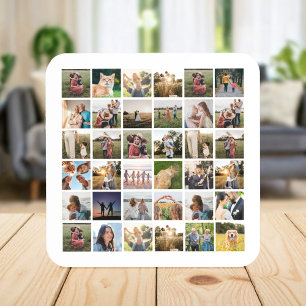 Porta-copo Crie sua própria colagem de fotos personalizada