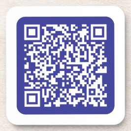 Porta-copo Crie um código QR escaneável | Azul escuro editáve