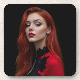 Porta-copo Crimson Elegance: Um Retrato Gótico