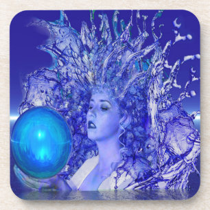 Porta-copo Cristal Azul