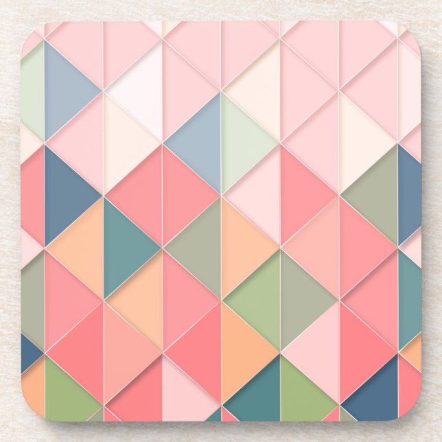 Porta-copo CUBISM pastel Shades GEOMETRIC - ADICIONAR MONOGRA (Frente)