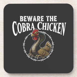 Porta-copo Cuidado com o Frango Cobra Meme Desi Sarcástico En