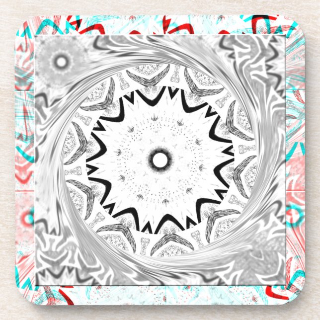 Porta-copo Cultura Africana vibrante: Uma fusão rosa e ciano (Frente)