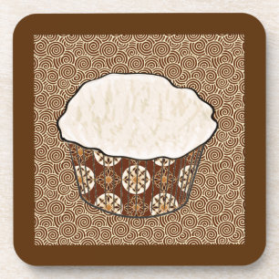 Porta-copo Cupcake do coco, fundo do redemoinho do japonês