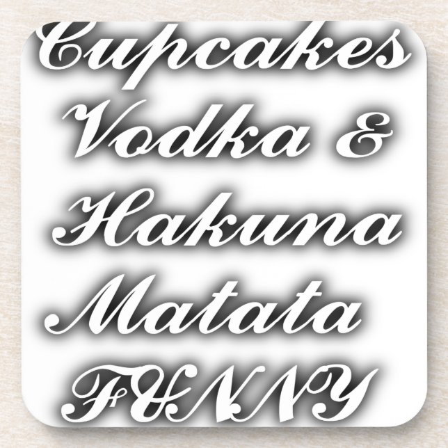 Porta-copo Cupcakes Vodka  Hakuna Matata FUNNY (Frente)