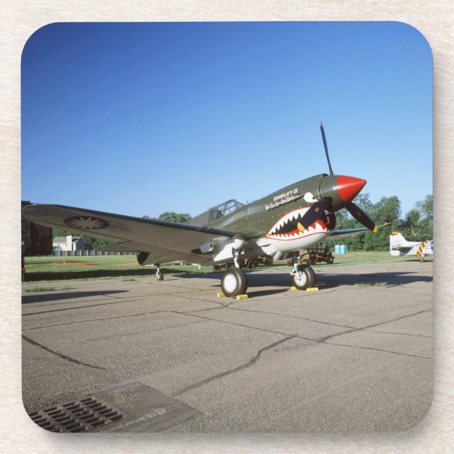 Porta-copo Curtiss P-40 Warhawk, em festival aéreo de (Frente)
