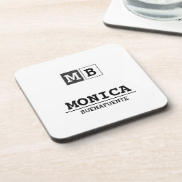 Porta-copo Custom Name with Initials monogram 