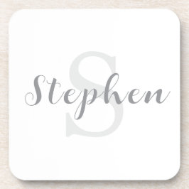Porta-copo Custom Personalized Monogram Script Name Drink