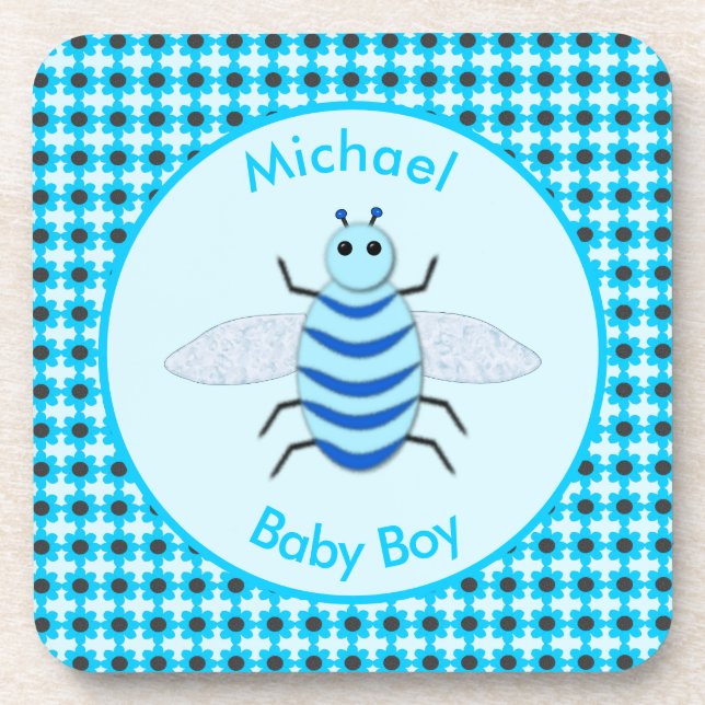 Porta-copo Cute Blue Baby Boy Personalizado (Frente)