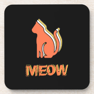 Porta-copo Cute Cat, Orange & Yellow Animal, Abstract Pop Art
