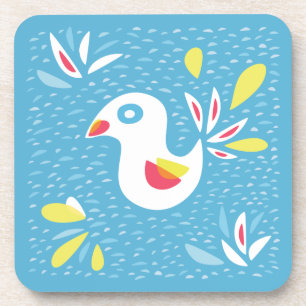 Porta-copo Cute Chicken In Spring Abstract Bird