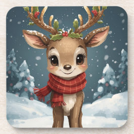 Porta-copo Cute reindeer christmas holiday tables