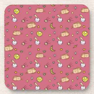 Porta-copo Cute Space Cat Pattern – Adorable Cosmic Kitty
