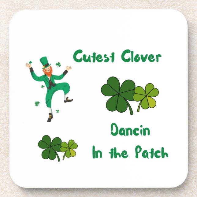 Porta-copo Cutest Clover, Dancin no Patch em um (Frente)