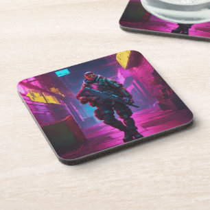 Porta-copo Cyberpunk - portas copos com rolha de trás - conju