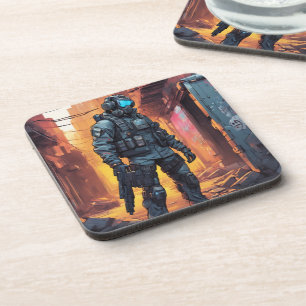 Porta-copo Cyberpunk - portas copos com rolha de trás - conju