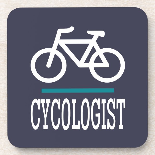 Porta-copo CYCOLOGIST Engraçado Ciclismo Bikes Amor (Frente)
