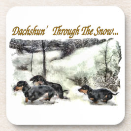 Porta-copo Dachshund Christmas